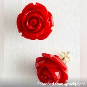 Modcloth Red Rose 🌹 Post Earrings